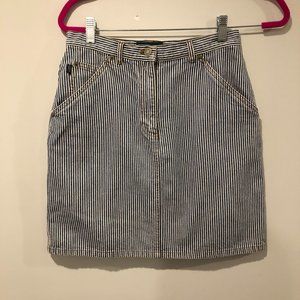 Ralph Lauren Striped Denim Mini Skirt